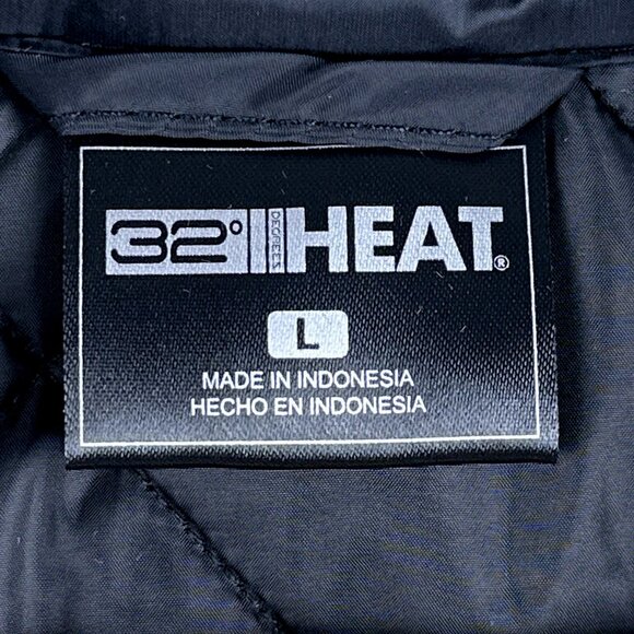 NWT 32 Degrees Heat Women's Full Zip Black Puffer Jacket Quilted | Size L - Picture 9 of 15